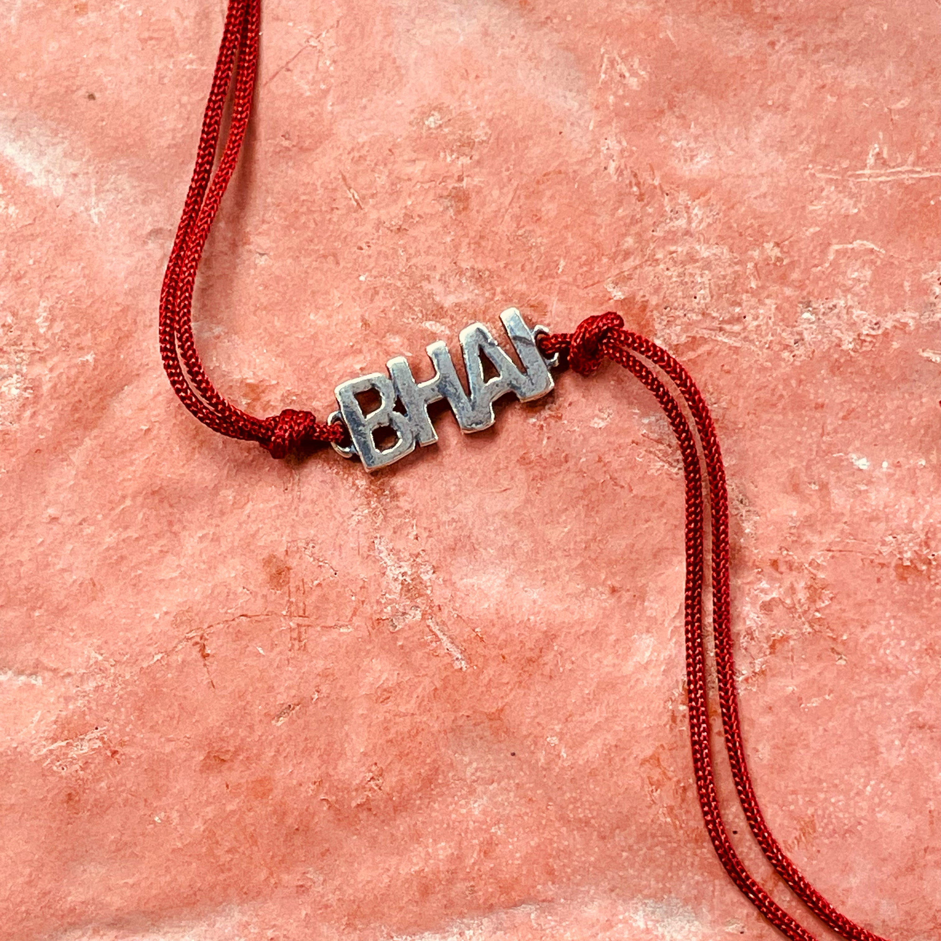 trueBrowns 925 Sterling Silver Bhai Thread Rakhi | Grocsy