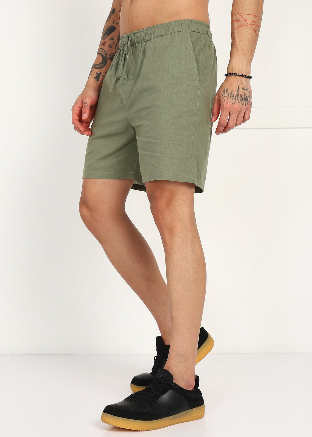 Fabmade Grove Ease Linen Shorts | Grocsy