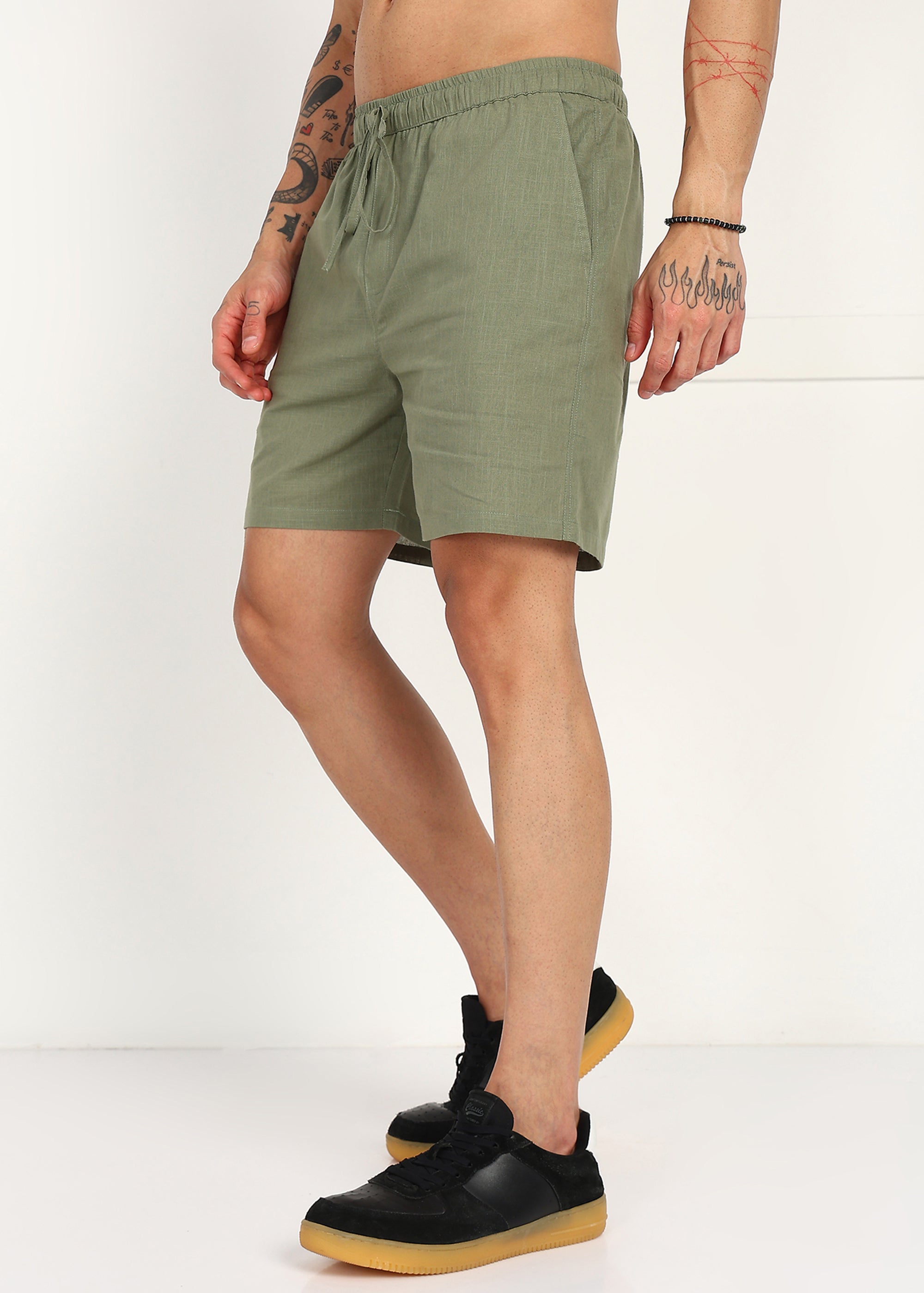 Fabmade Grove Ease Linen Shorts | Grocsy