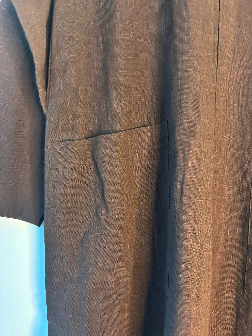 trueBrowns Beige Slub Dress | Grocsy