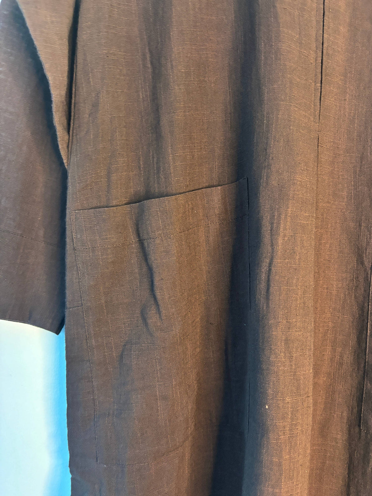 trueBrowns Beige Slub Dress | Grocsy