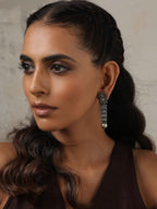 trueBrowns Silver Tone Flamingo Dangle Earrings | Grocsy