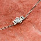 trueBrowns 925 Sterling Silver Lord Shiva Trishul Silver Chain Rakhi | Grocsy