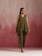 trueBrowns Olive Cotton Dobby Dobby Co-ord set | Grocsy