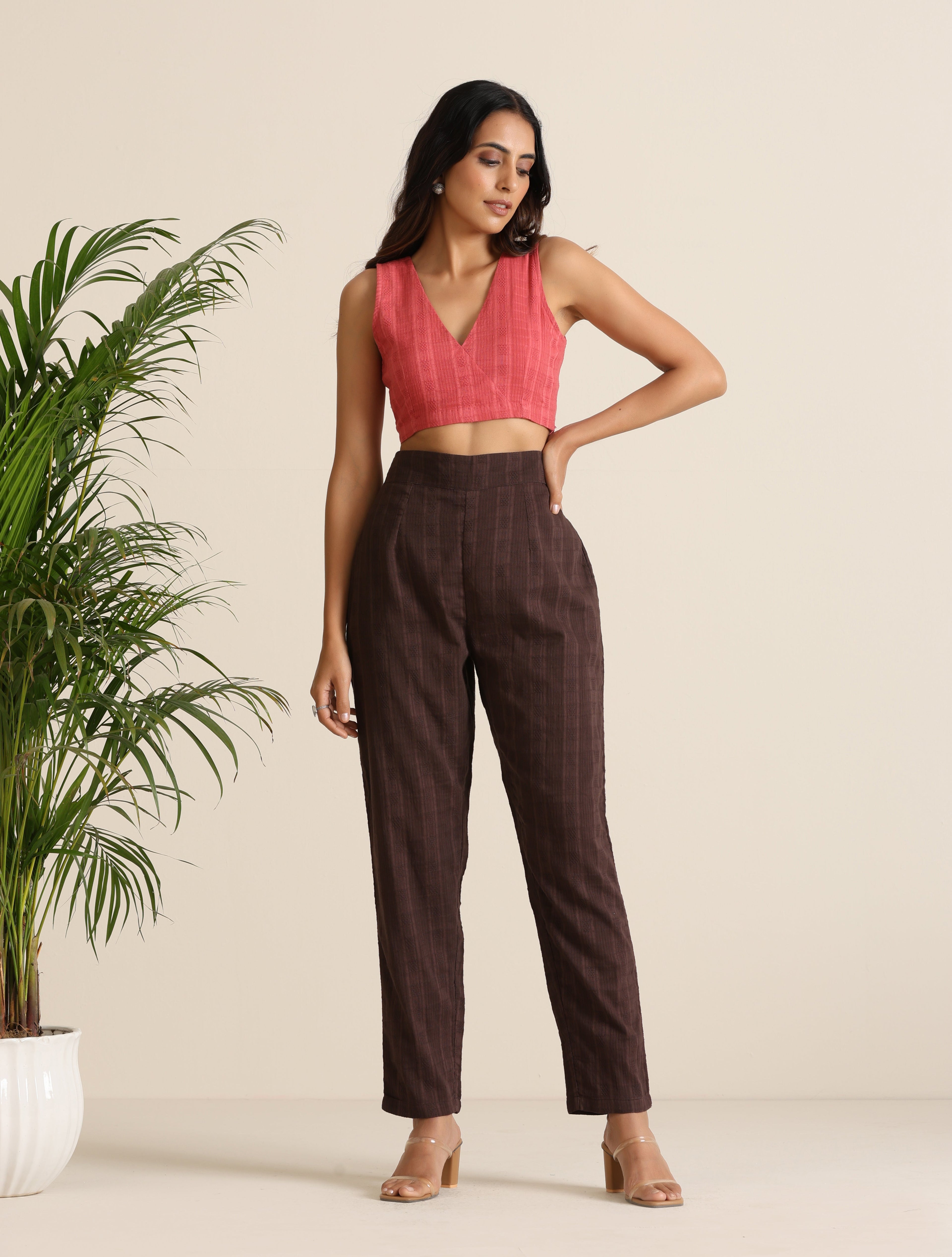 trueBrowns Cola Cotton Dobby Pant Suit Set | Grocsy