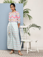 Ahalyaa Printed Waist Tie-Ups Basic Jumpsuit | Grocsy