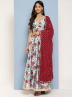 Ahalyaa Printed Ready to Wear Lehenga & Blouse With Dupatta | Grocsy