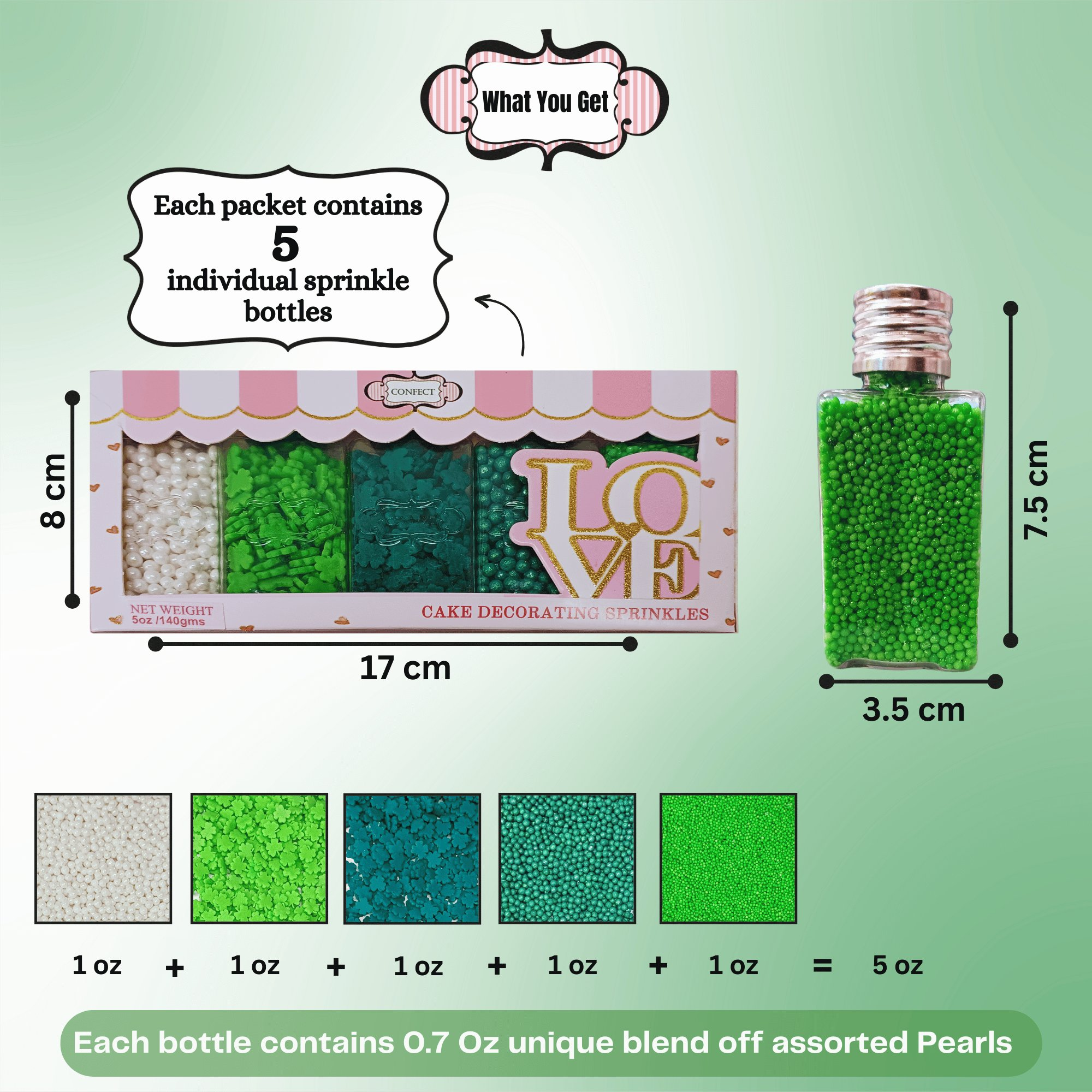 Confect St. Patrick's Sprinkles Multipack 5 | Grocsy