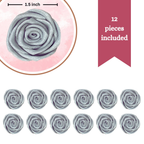 Confect Silver | Edible Metallic Sugar Roses Topper | Grocsy