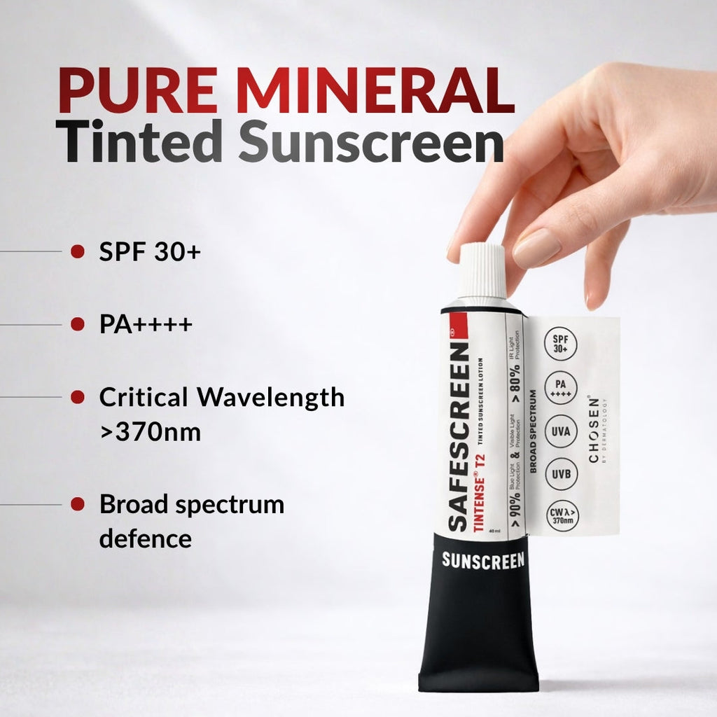 Chosen Tintense Buff Shade Tinted Mineral Sunscreen SPF 50+ Pa++++ 8-Hour Water Resistance, No White Cast | Grocsy