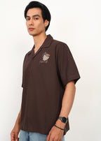 Fabmade Mocha Linen Shirt | Grocsy