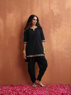 trueBrowns Black Cotton Co-ord Set | Grocsy