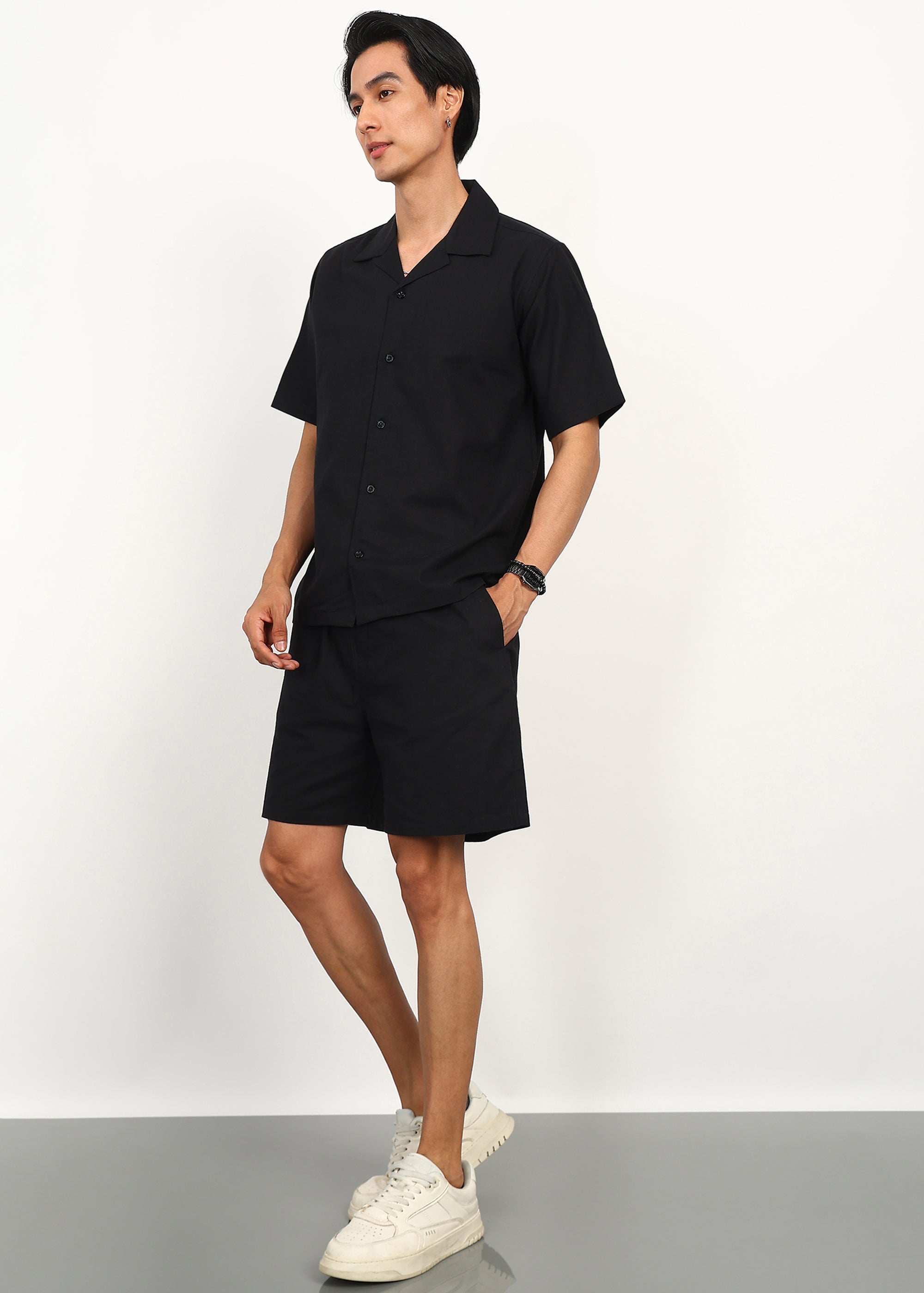 Fabmade Core Black Linen Co-Ord | Grocsy