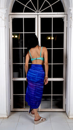 Noroke Silk Ultramarine Silk Sarong - Blue | Grocsy