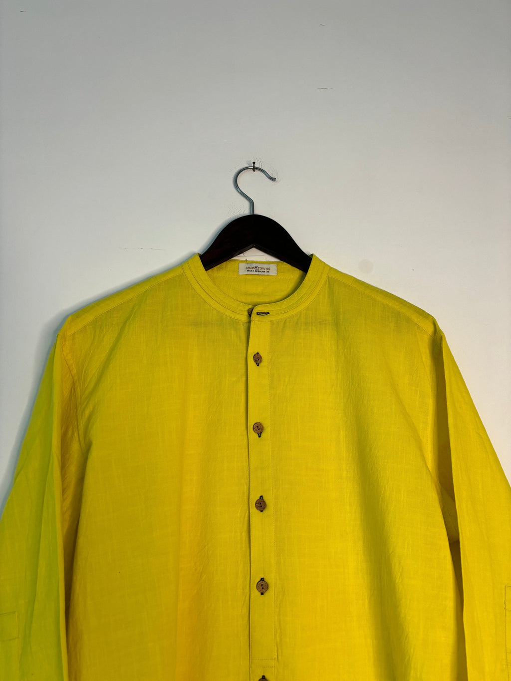 trueBrowns Lime Cotton Men's Shirt | Grocsy