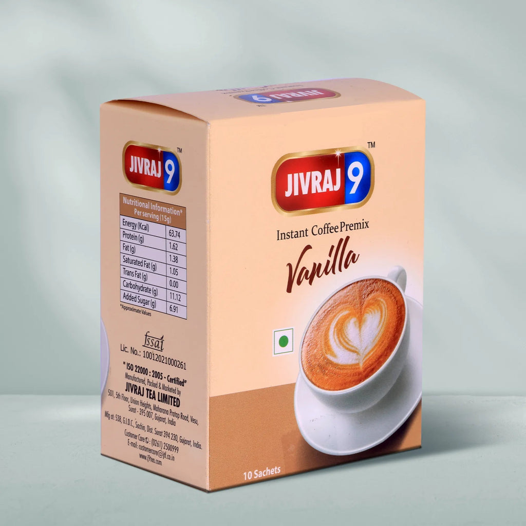 jivraj9 Tea Vanilla Premix Coffee Box | Grocsy
