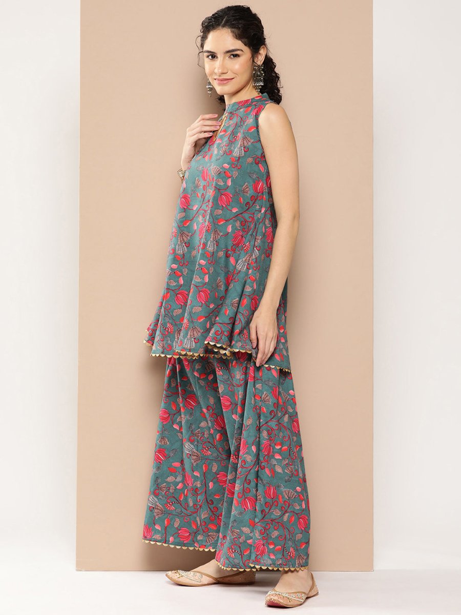 Ahalyaa Women Floral Printed Co-Ords | Grocsy