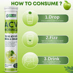 BOOSTIQ Apple Cider Vinegar With Moringa Effervescent Tablets - Green Apple Flavour | Grocsy