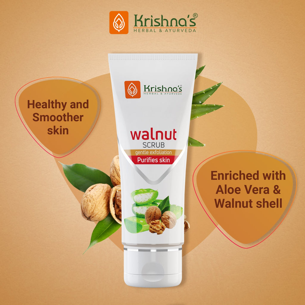 Krishna'S Herbal & Ayurveda Aloevera Walnut Scrub | Grocsy