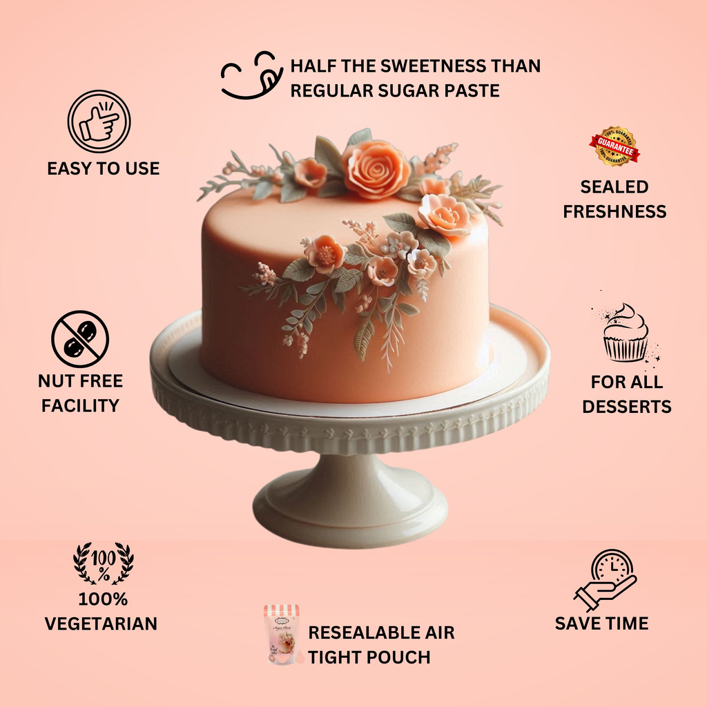 Confect Peach Fondant | Edible Sugarpaste | Grocsy