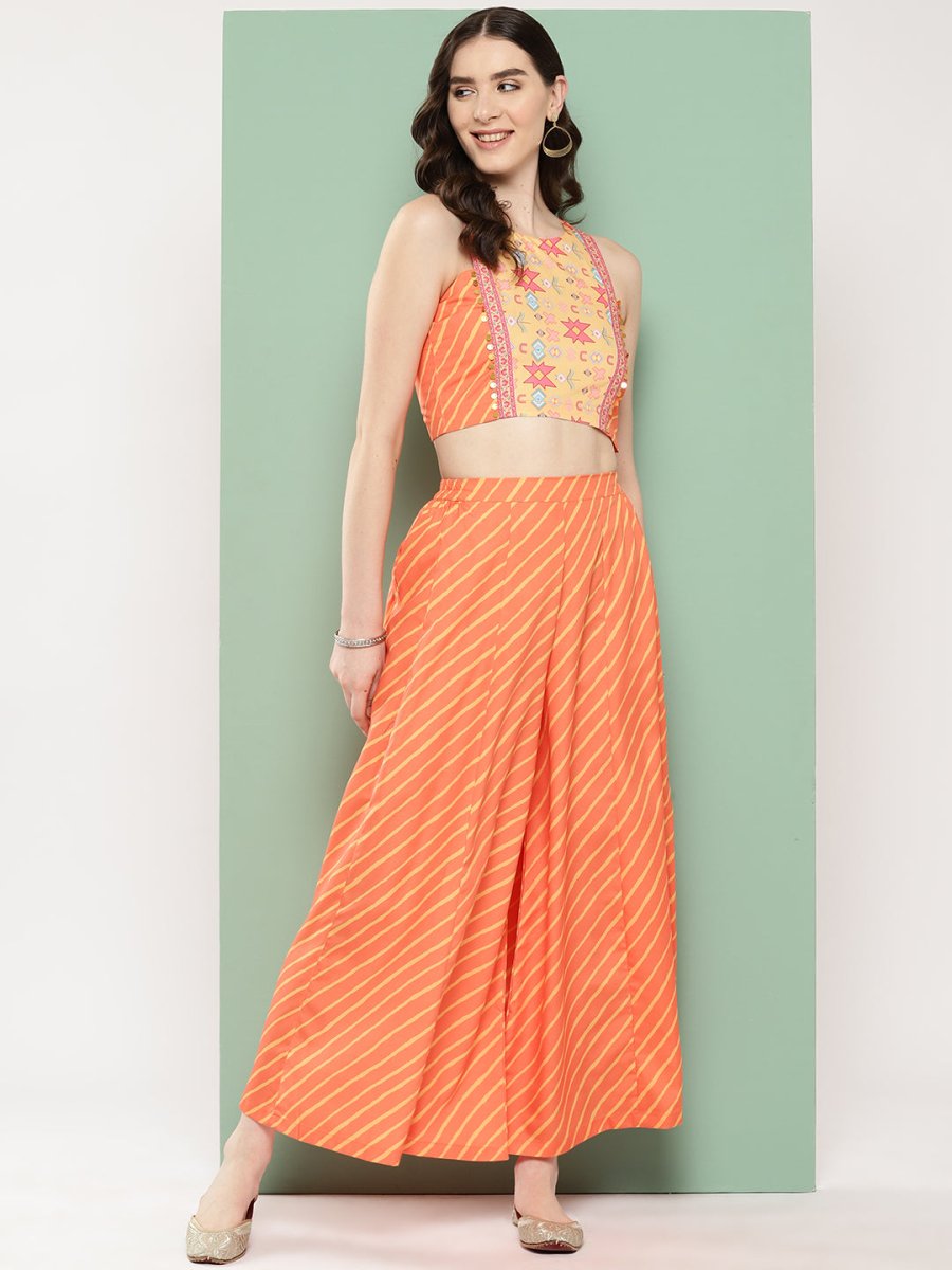 Ahalyaa Geometric Printed Ethnic Co-Ords | Grocsy