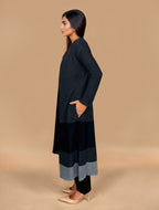 trueBrowns Dark Grey Woollen Cape | Grocsy