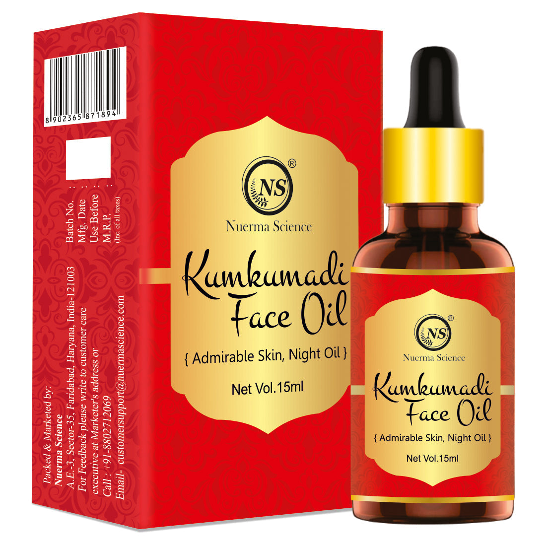 Nuerma Science Kumkumadi Face Oil For Glowing Face | Grocsy