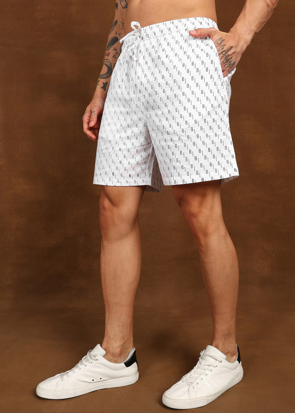 Fabmade Urban Dot Linen Shorts | Grocsy