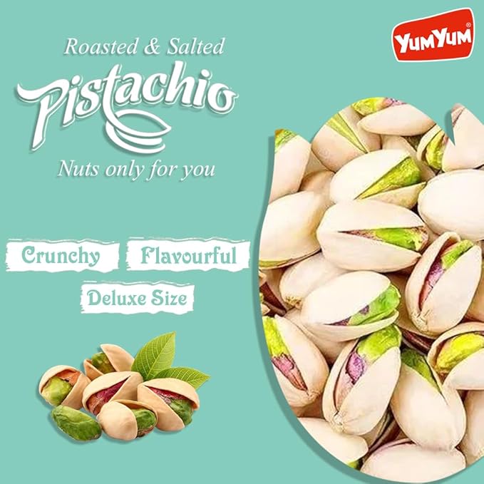 Yum Yum Roasted & Salted Pistachios Pouch | Grocsy