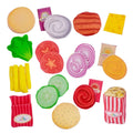 The Small Wonderland Pretend play Burger ,French fries & popcorn - 25 piece | Grocsy
