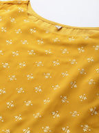 Ahalyaa Boat Neck Printed Embellished Tunic | Grocsy