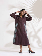 trueBrowns Cola Cotton Print A-line Dress | Grocsy