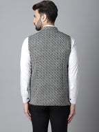 Even Apparels Men's Grey Pure Wool Nehru Jacket | Grocsy