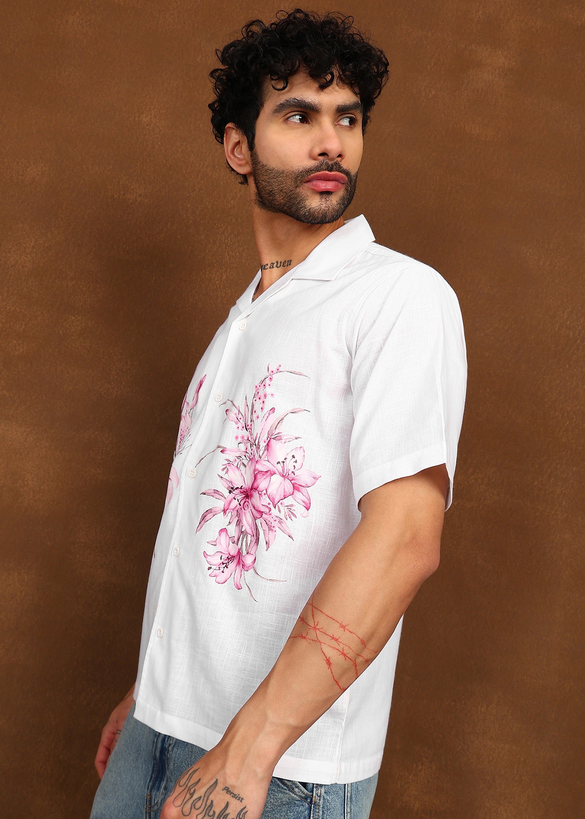 Fabmade Blush Bloom Resort Shirt | Grocsy