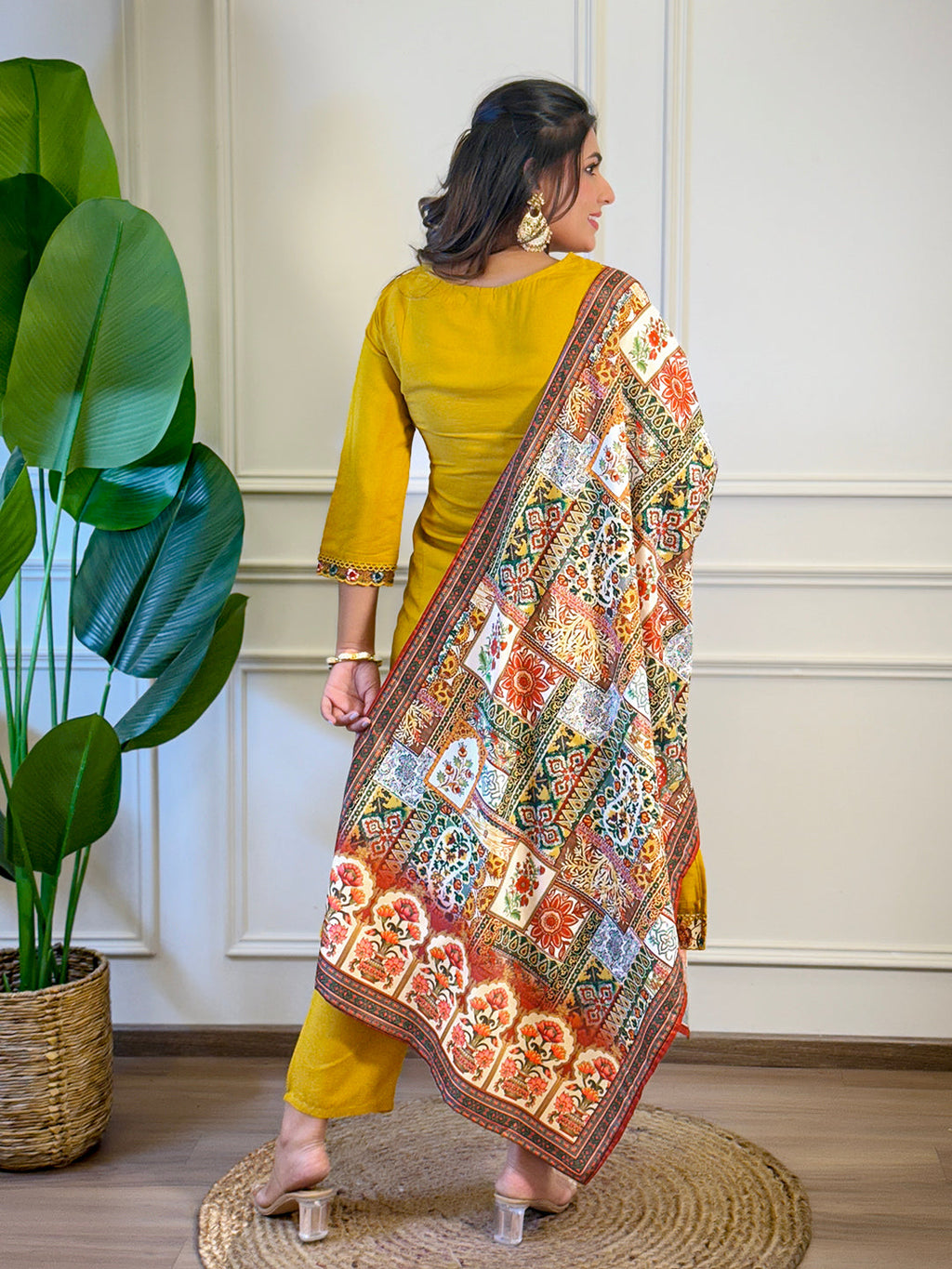 The52 Women's Gorgeous Viscose Embroidery Straight Kurta with Pant And Dupatta Set | Grocsy