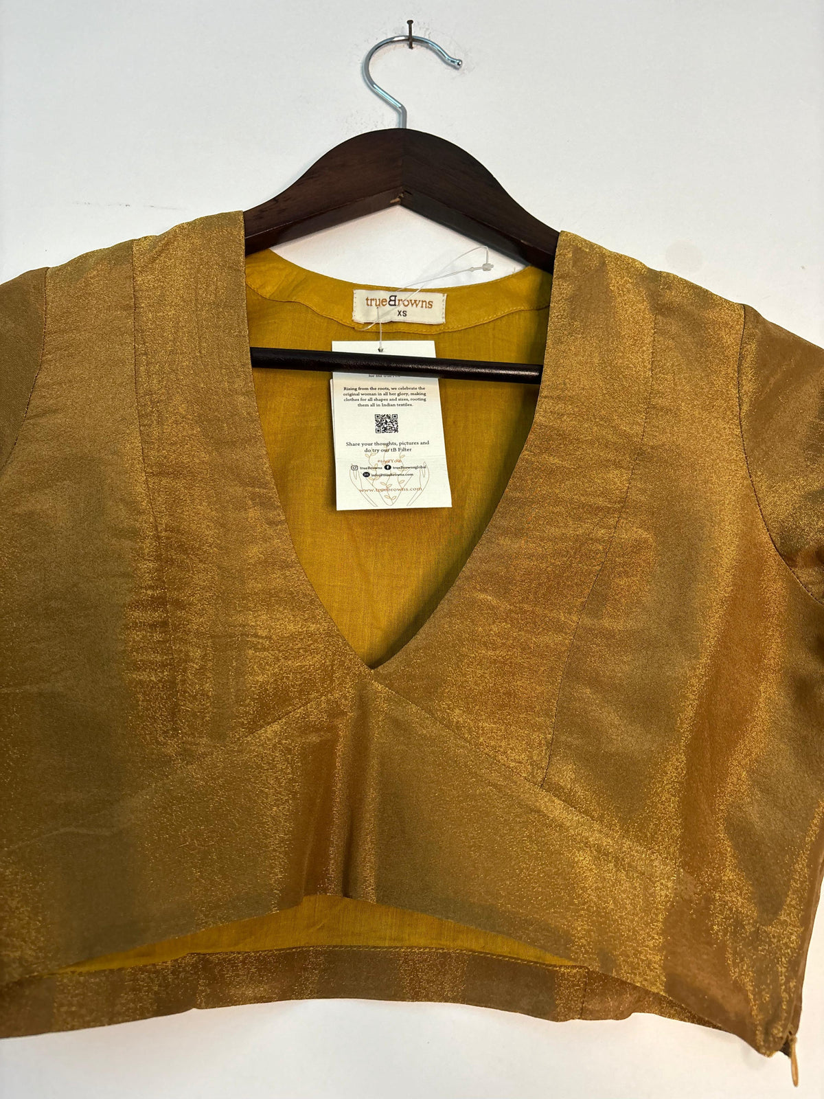 trueBrowns Gold Tissue Blouse | Grocsy