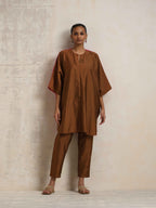 trueBrowns Brown Silk Co-ord Set | Grocsy
