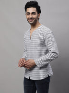 Even Apparels Multi Pure Cotton Open Neck Kurta | Grocsy