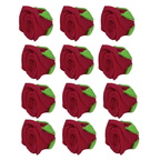 Confect Rich Deep Burgundy Rose | Edible Sugar Roses Topper | Grocsy