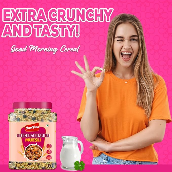 Yum Yum Berries & Seeds Muesli Jar | Grocsy
