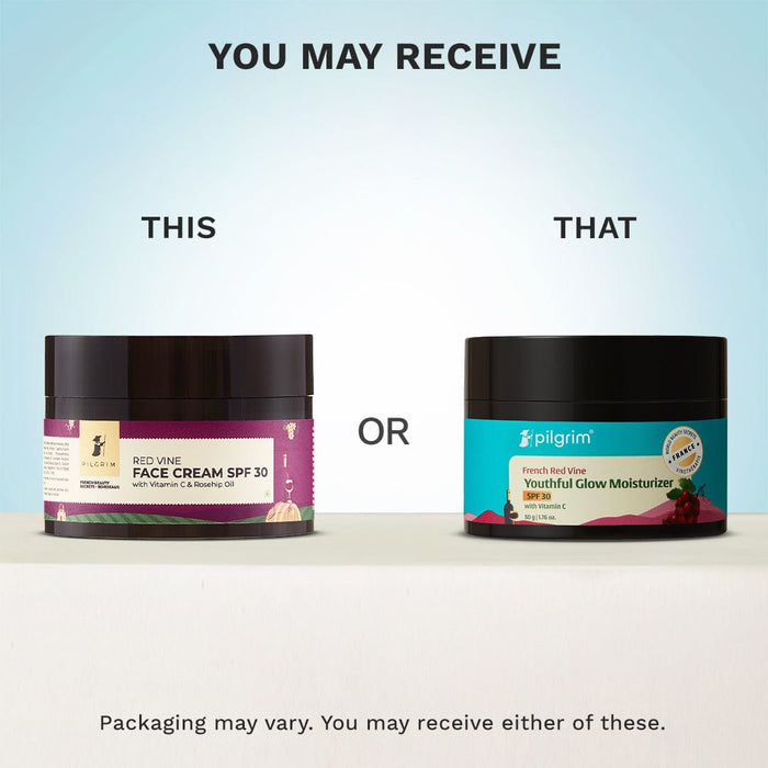 Pilgrim Red Vine Face Cream SPF 30 with Vitamin C & Rosehip Oil (PA+++) | Grocsy