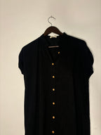 trueBrowns Black Slub Top | Grocsy
