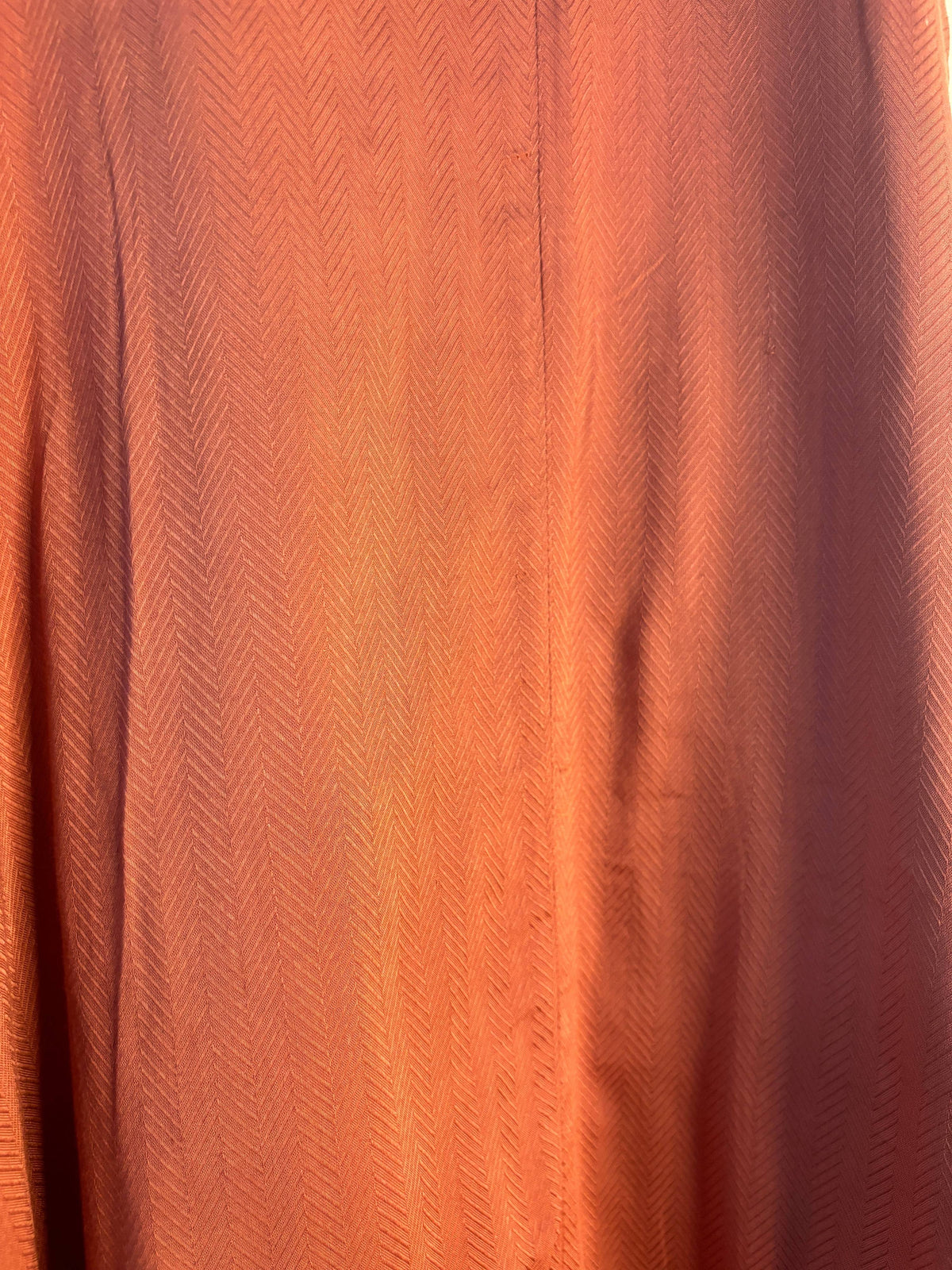 trueBrowns Orange Textured Dress | Grocsy