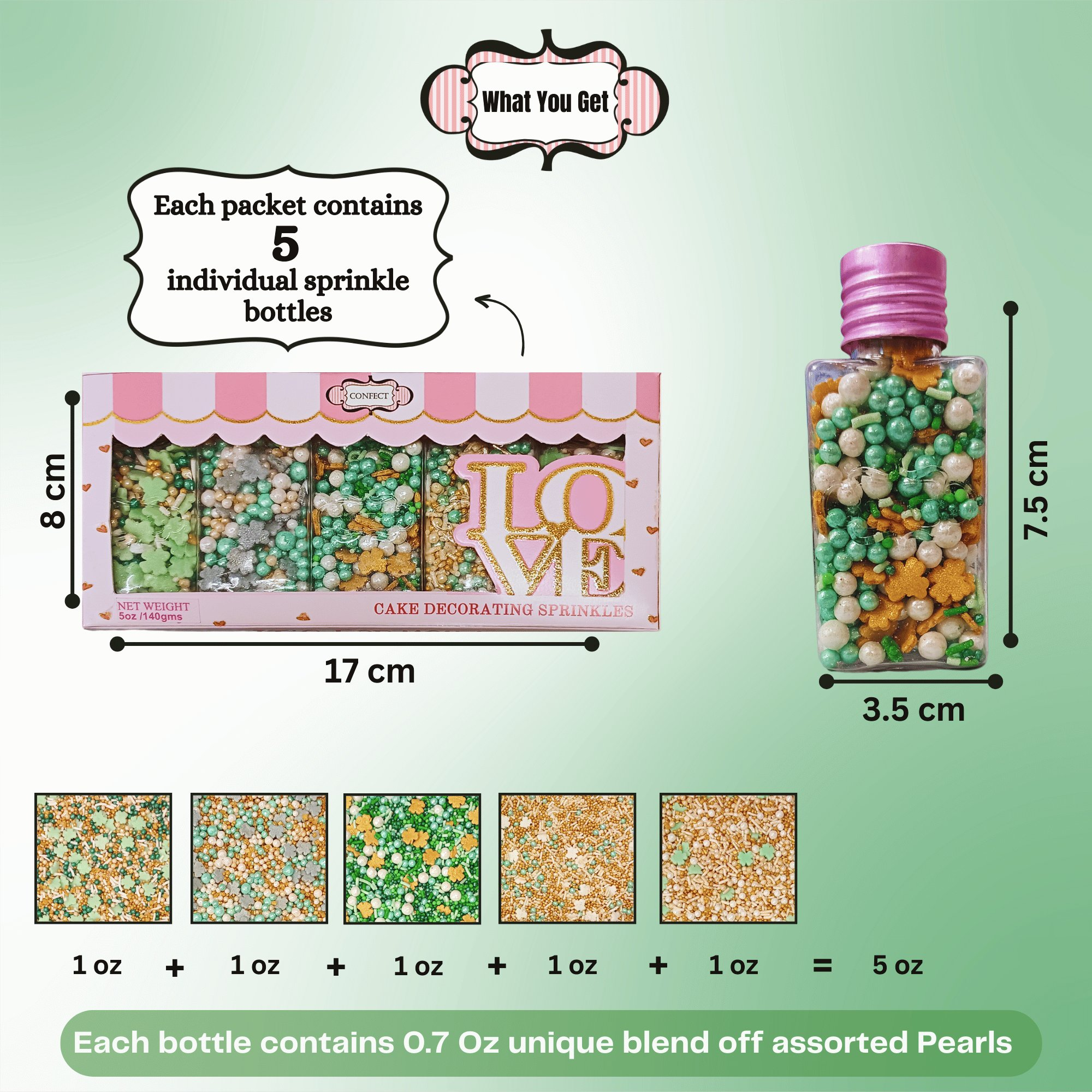 Confect St. Patrick's Sprinkles Multipack 4 | Grocsy