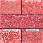 Confect Sprinkles for Cakes & Cupcakes Decoration | USP-5(Rose Pink) | Grocsy