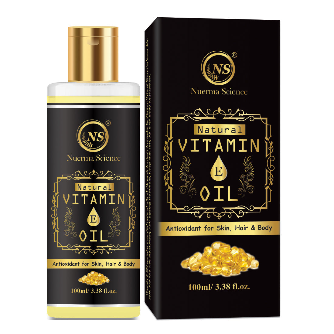 Nuerma Science Vitamin E Oil For Skin, Hair & Body | Grocsy