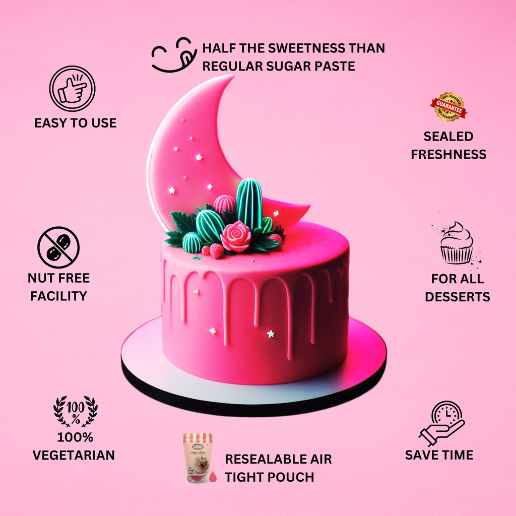 Confect Neon Pink Fondant | Edible Sugarpaste | Grocsy