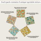 Confect Baby Shower Sprinkles | Mix Gold, Silver, Mint Green & Pearl Dragees Pack of 5 (BABY SHOWER -01) | Grocsy