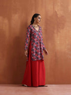 trueBrowns Pink Print Sharara Set | Grocsy