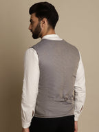 Even Apparels Men's Grey Double Breast Waistcoat | Grocsy